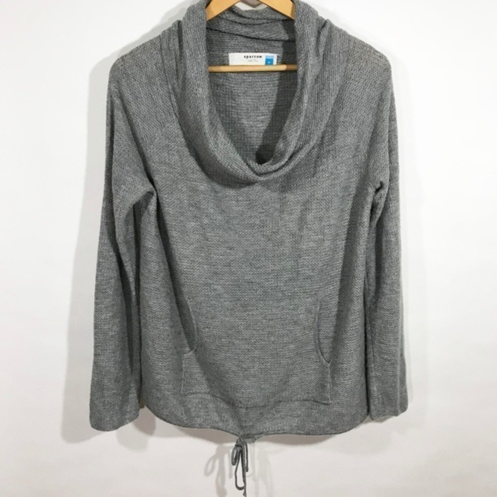Sparrow cowl neck drawstring waist pullover sweater size medium